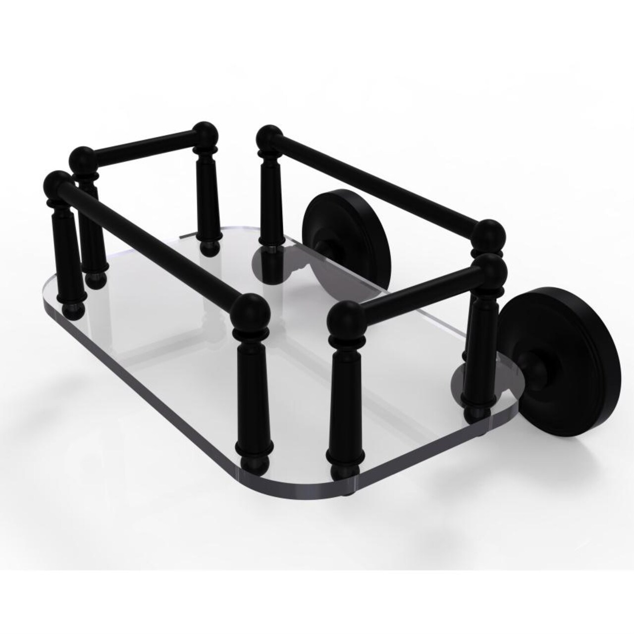 Prestige Regal Collection Wall Mounted Glass Guest Towel Tray - Pr-Gt-5-Bkm